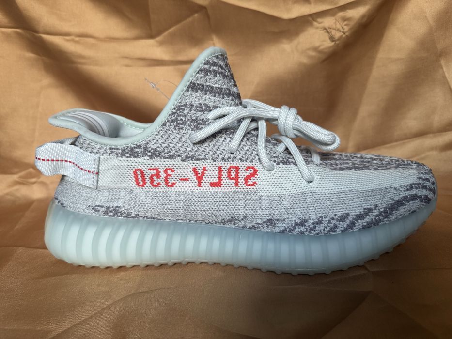 Yeezy 350 v2 blue tint