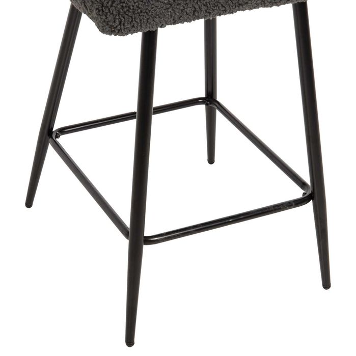 Модерен бар стол TEDDY, Букле, три цвята, 50x50x94,5cm.