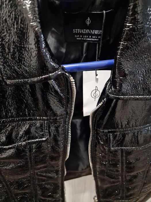 Geacă imitație piele Stradivarius marimea S