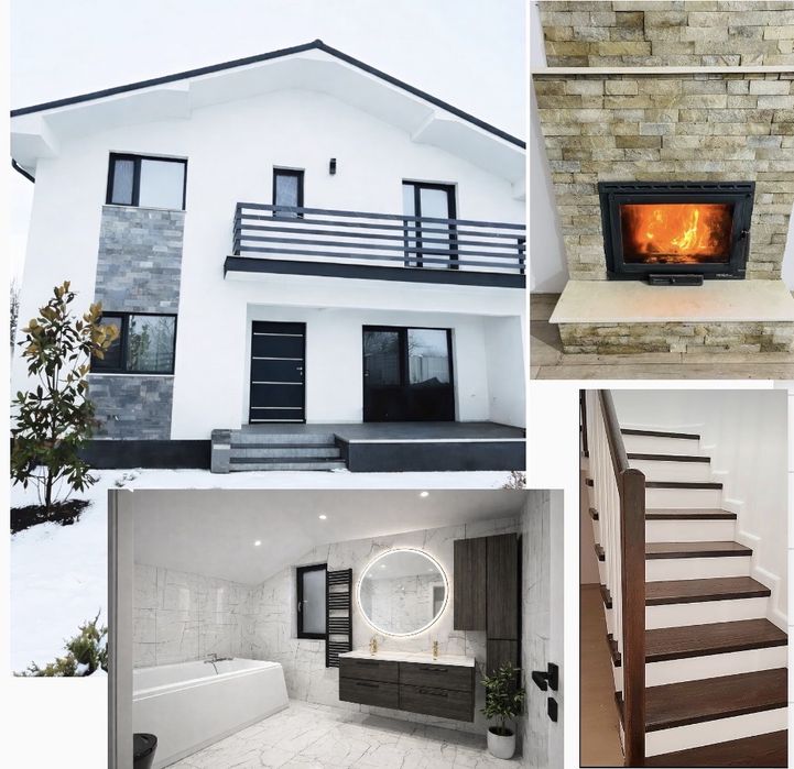 Casa P+M, Q-fort tâmplărie/gaze/încalzire în pardoseală/Carcea