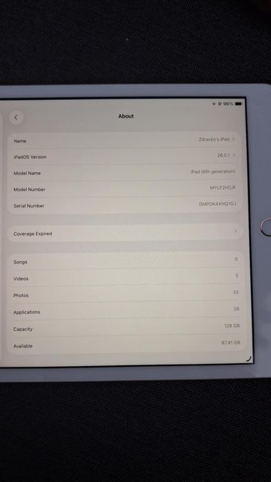 iPad 8 (2020) 128 GB