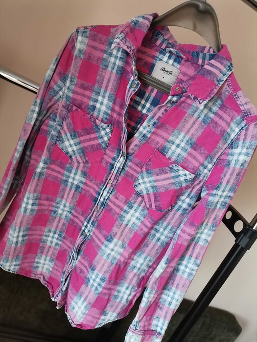 Карирана дамка риза Denim & Co.