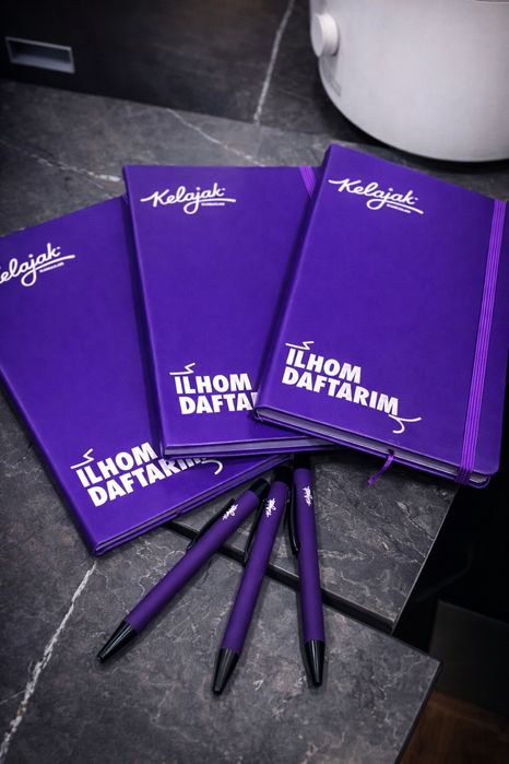 Logo tushurilgan bloknot paket bakal ruchka futbolka kepka statuetkala