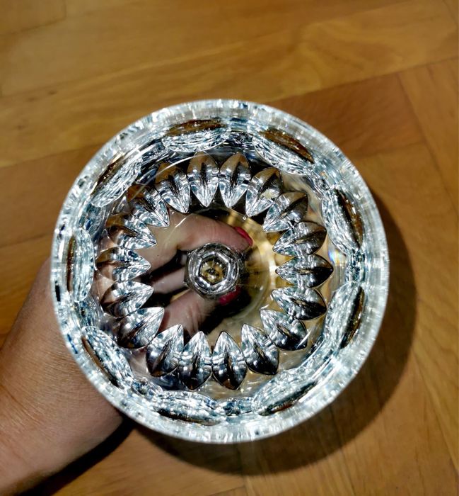 Кристални чаши супер луксозни за вино сервиз от 6 бр ръчно рязани