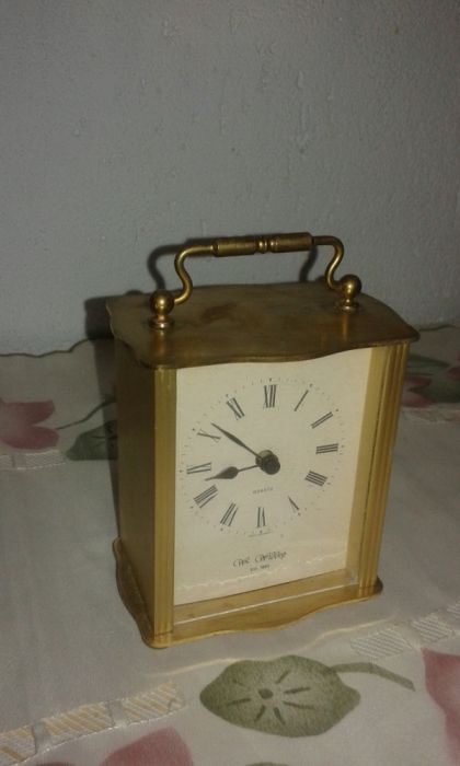 Ceas model vechi "Wm. Widdop Brass Carriage Quartz" Est. 1883