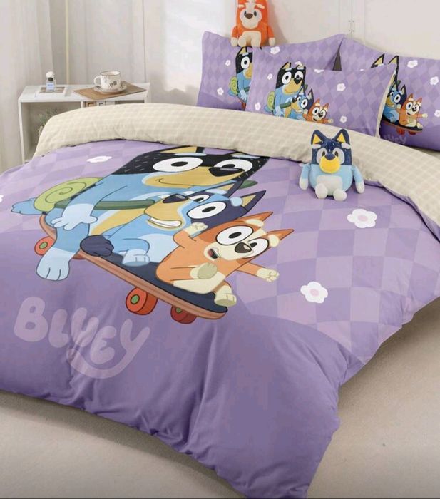 Спални комплекти и одеало за деца на Блуи и Бинго
