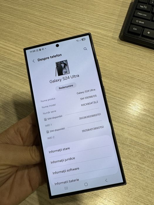 Samsung S24 Ultra, 12GB RAM, 256GB, 5G, Titanium Black!!!