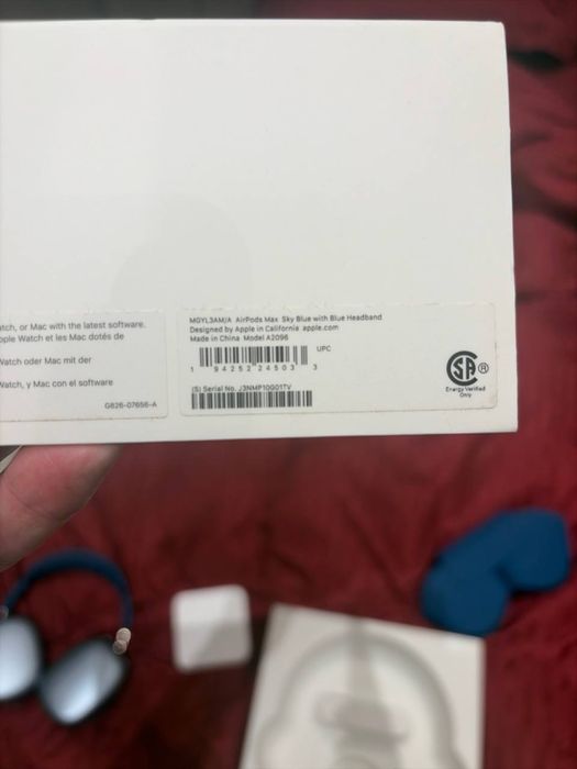 Airpods max blue новые!