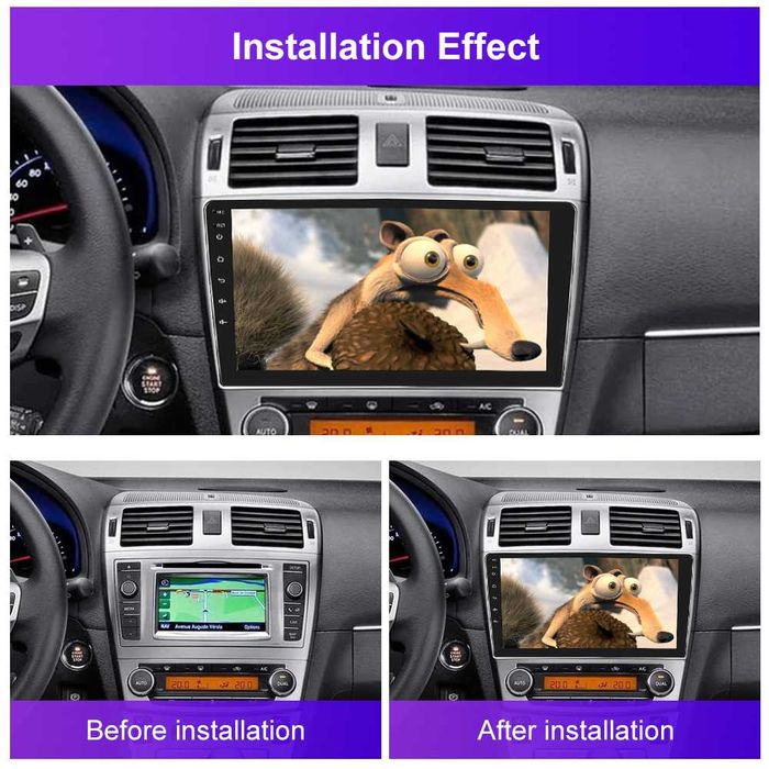 Мултимедия за Toyota Avensis, Навигация, 2 DIN, Carplay, Android Auto, Waze, Андроид, Тойота Авенсис