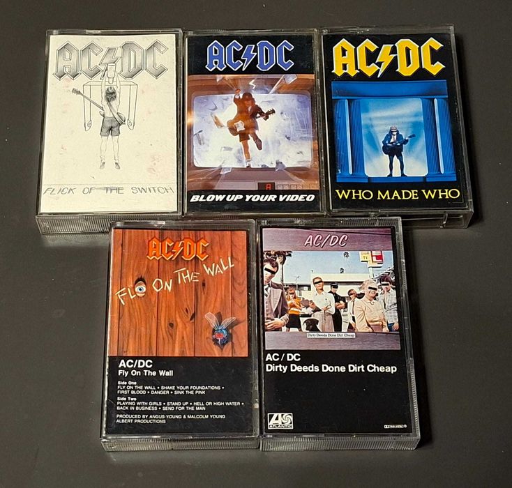 Lot 5 casete audio ACDC - originale