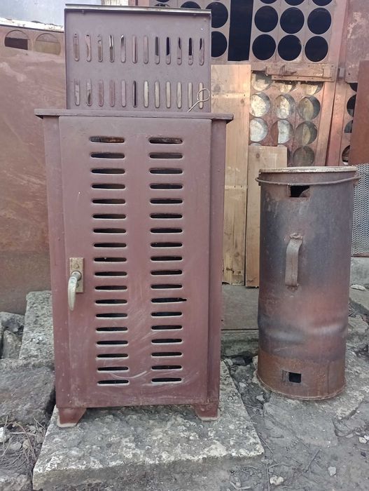 Печка на дърва  с две казанчета