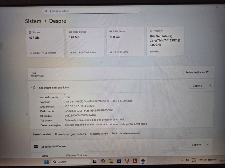 Laptop  lenovo thinkpad 15 gen 2