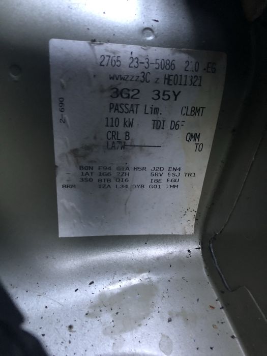 Motor 2.0 1.6 tdi Vw Passat B8 Skoda superb 3 octavia 3 audi a3 8V CRL CRLB CRM CRMB DFC DFCA DCX DCXA 110 88 140 kw 150 120 190 cp CR SYV QFZ QMM SGH