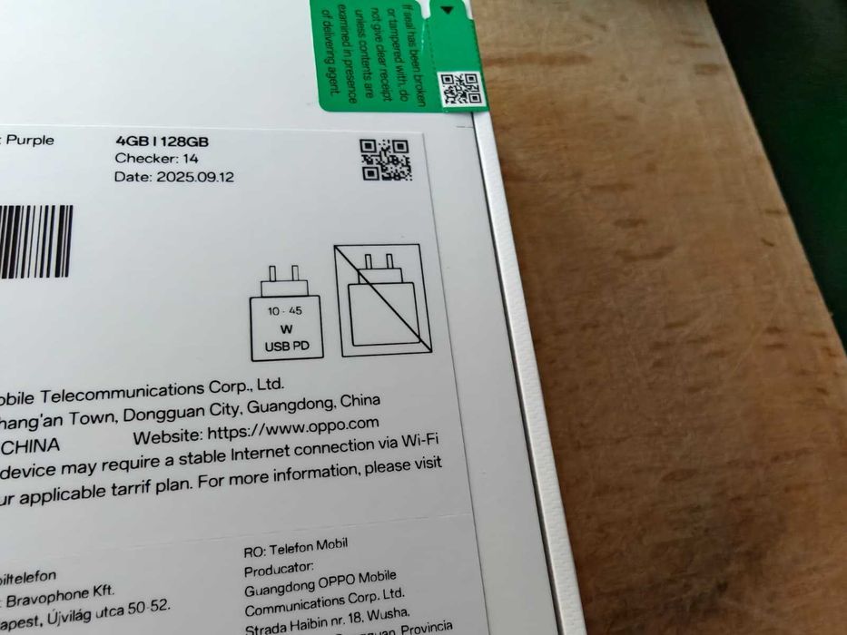 Telefon mobil OPPO A5 4GB RAM 128GB Dark Purple Sigilat Garantie