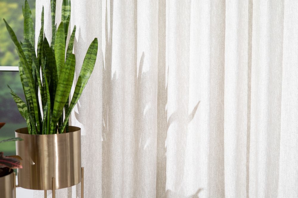 Draperie Mendola Tropez Bej T01 semi-opacă cu rejansă 240 × 200