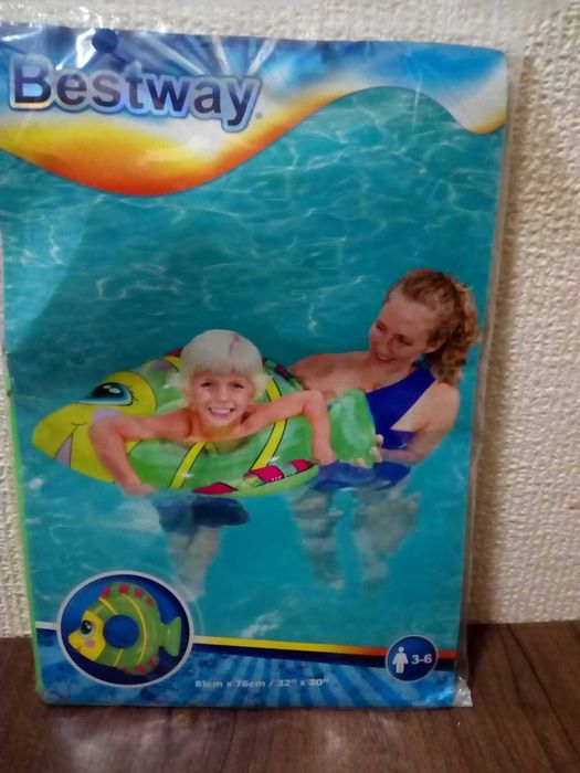 Нови надуваеми басейни,топка Фламинго,пояси Риба,плувки,очила.