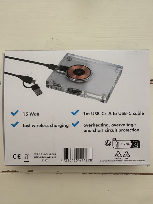 Wireless charger безжична зарядна станция за телефон reeves