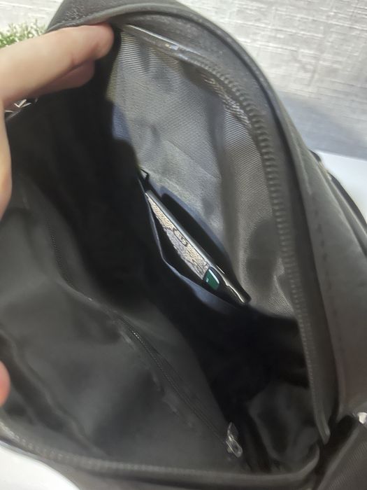 Барсетка черная через плечо