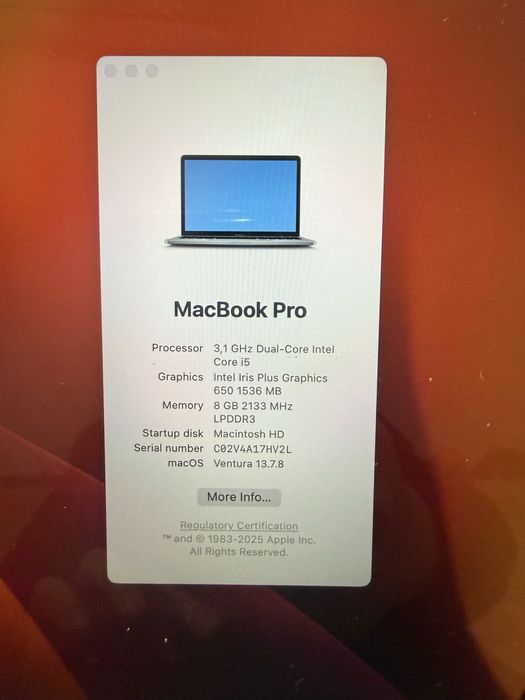 MacBook pro A1706 Four Thunderbolt 3 Ports