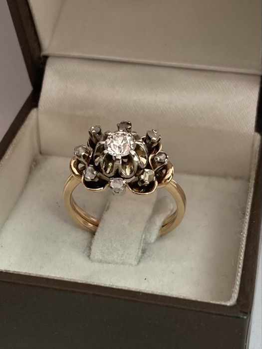 Inel vintage aur 18kt.cu diamant 0.45ct