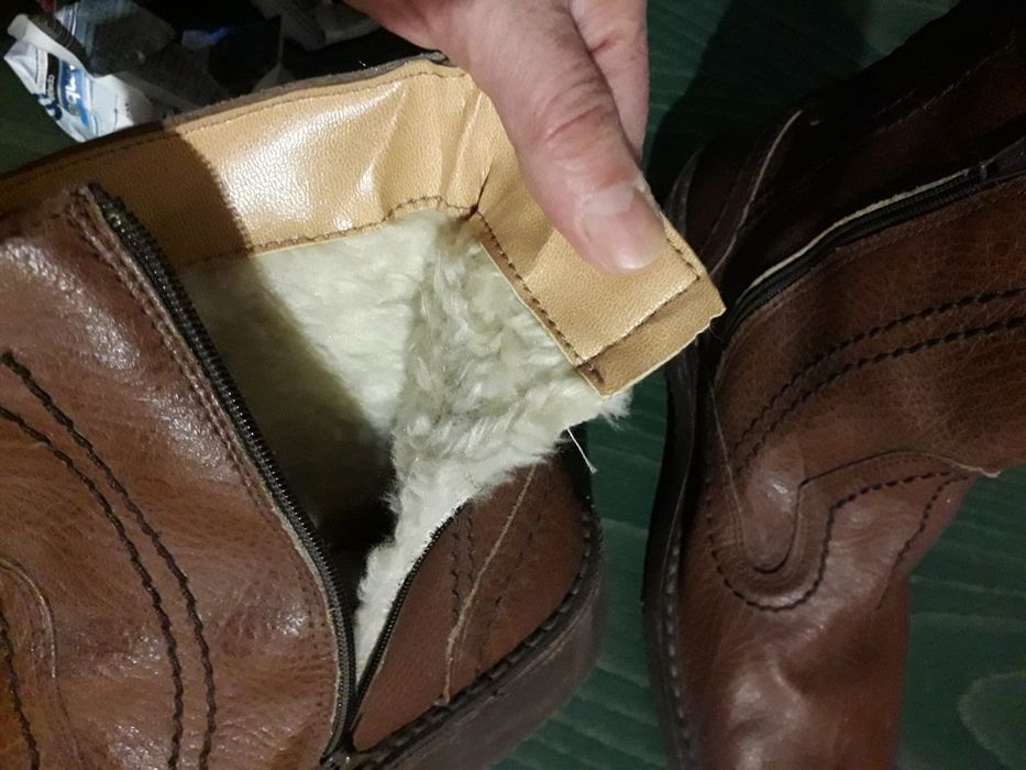 Мъжки кожени боти с подплата Potenza / Потенца - Италия