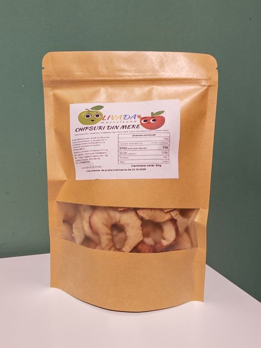 Chipsuri de mere naturale 8,5 lei + servicii uscare & confiere fructe