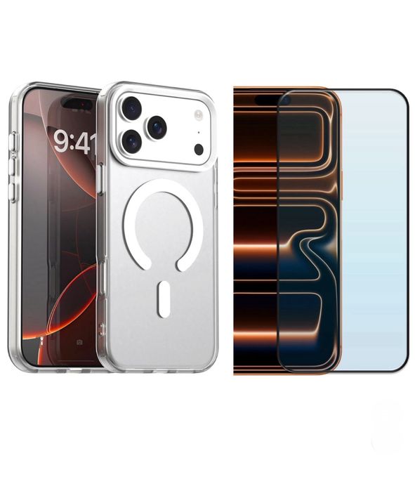 Husa Magsafe Joyroom + Folie Sticla 6D/Privacy Iphone 17 PRO MAX AIR