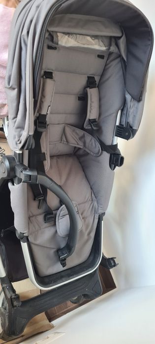 Cărucior Thule sleek gray landou și sport, cu adaptor