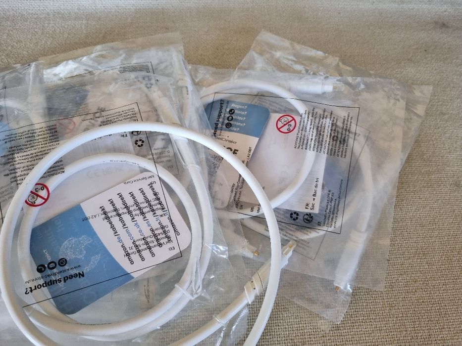 Pachet 10 buc Cabluri Audio Optic Digital "Kabel Direkt" 0,6 m. Noi