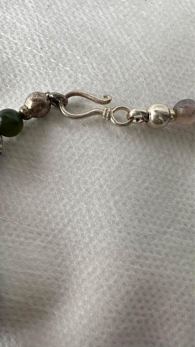 Colier argint agate