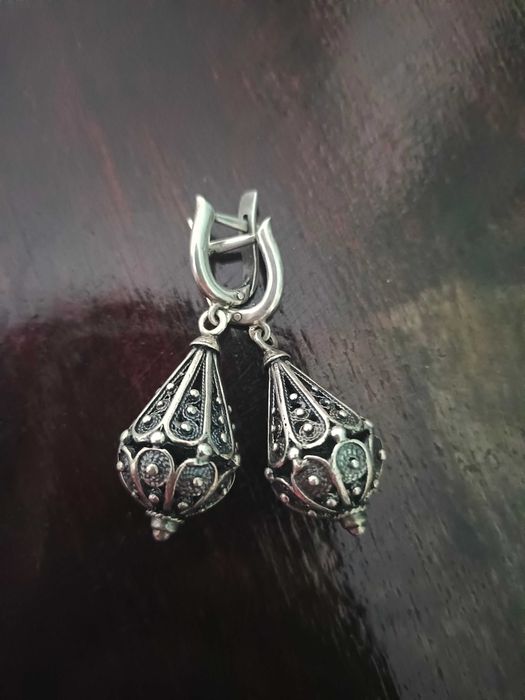 Серьги серебро антикварные