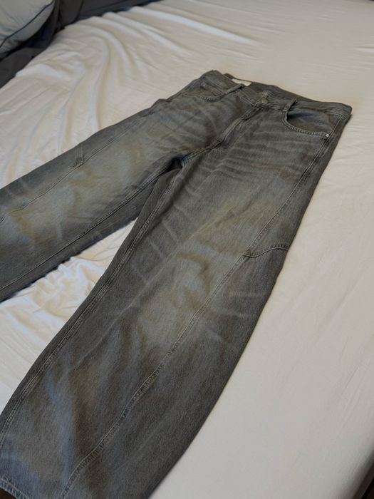 Zara сиви широки дънки