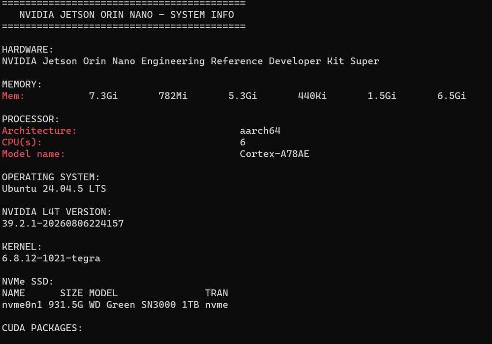 NVIDIA Jetson ORIN Nano Developer Kit 8GB RAM+SSD NVMe 1TB