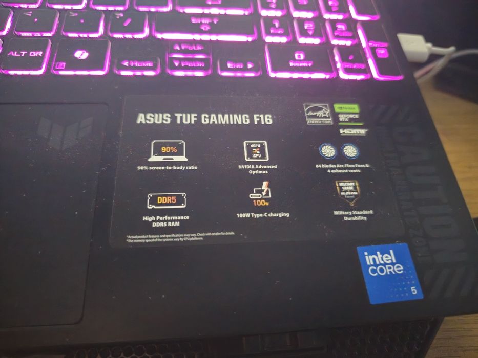 Laptop gamer asus tuf f16