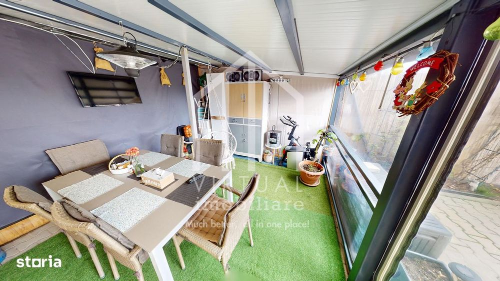 Apartament cu 3 camere, 51mp utili, curte 85mp, loc de parcare