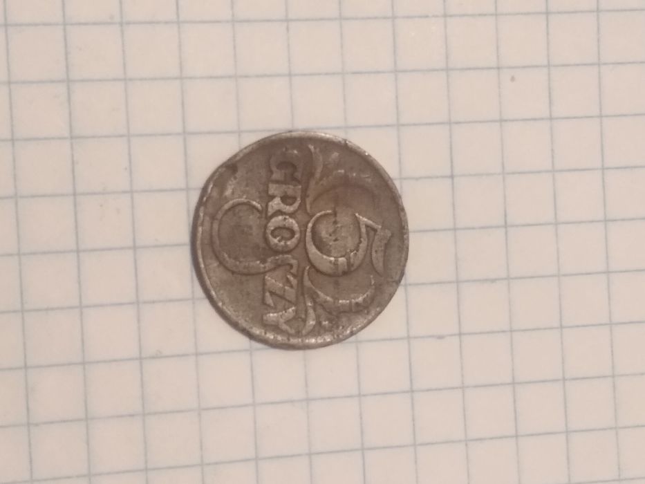 Коллекционная монета 5 GROSZY 1938(ОРИГИНАЛ)