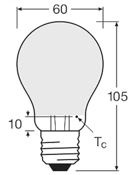 Becuri LED cu filament mat Osram LED Base Classic A100 3buc