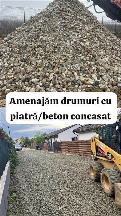 Piatra de drum/piatra 16/32 de rau,beton concasat/frezat de asfalt