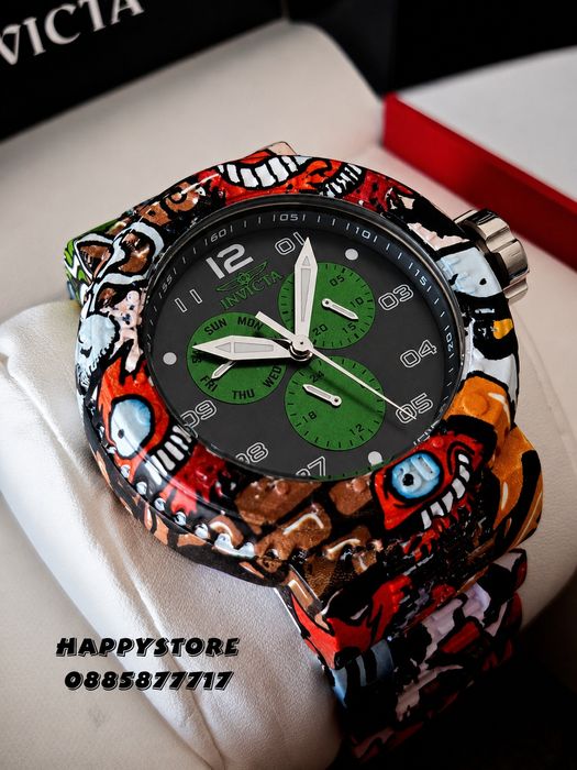INVICTA Flux green dial 52 mm, Инвикта нов мъжки часовник