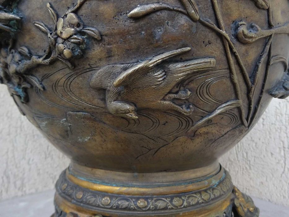 Vas asiatic Rar| bronz | atelier Yoshida Zo Kyoto | Japonia |cca. 1880