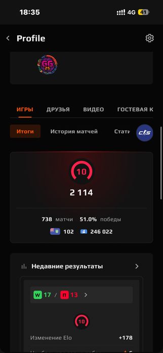 Продам аккаунт faceit