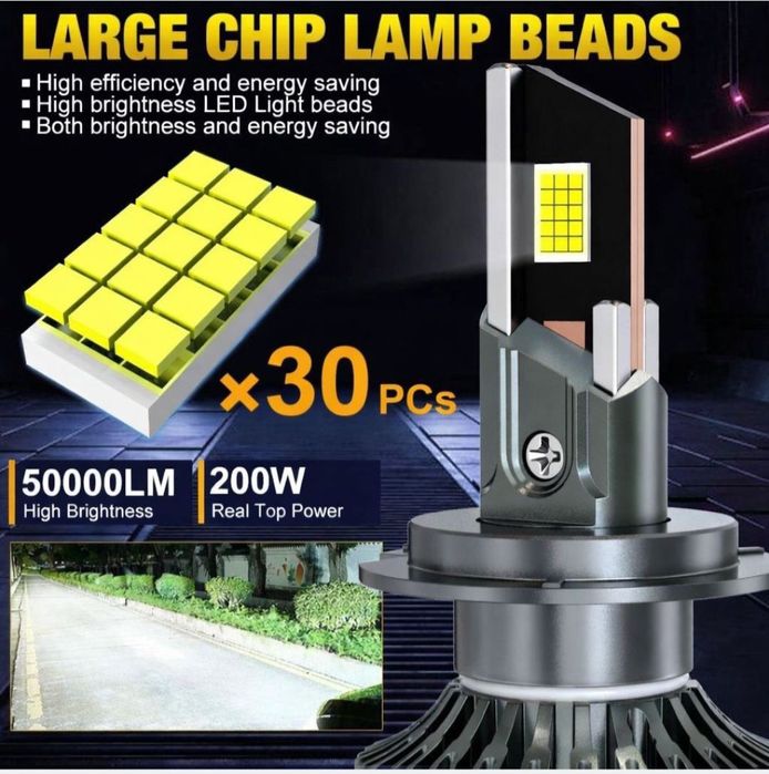 Becuri LED HB3 9005  Canbus 12V-24V  50000LM set 2buc