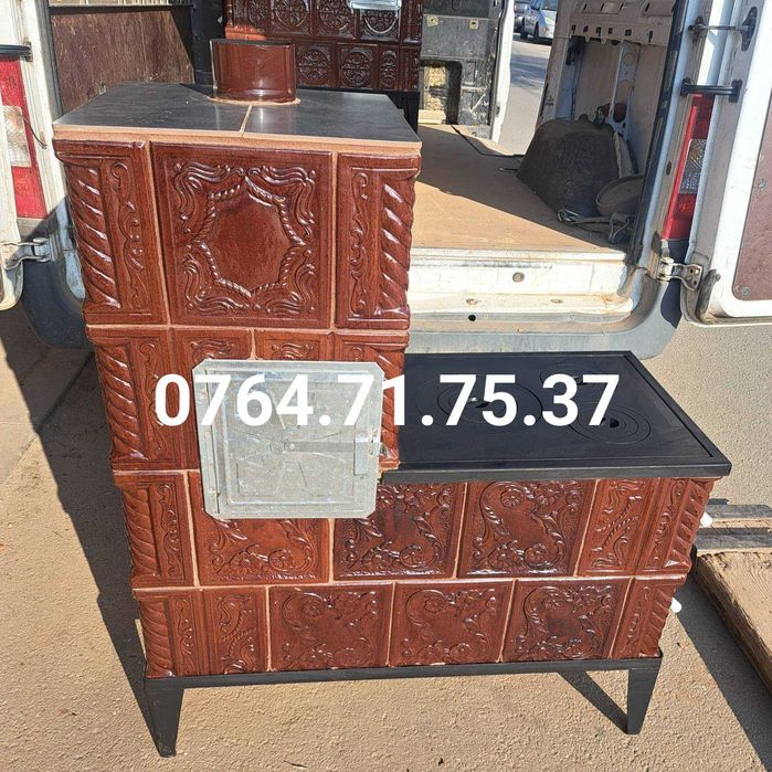 Soba teracota,sobe mobile,sobita premontata fabricata roti plita