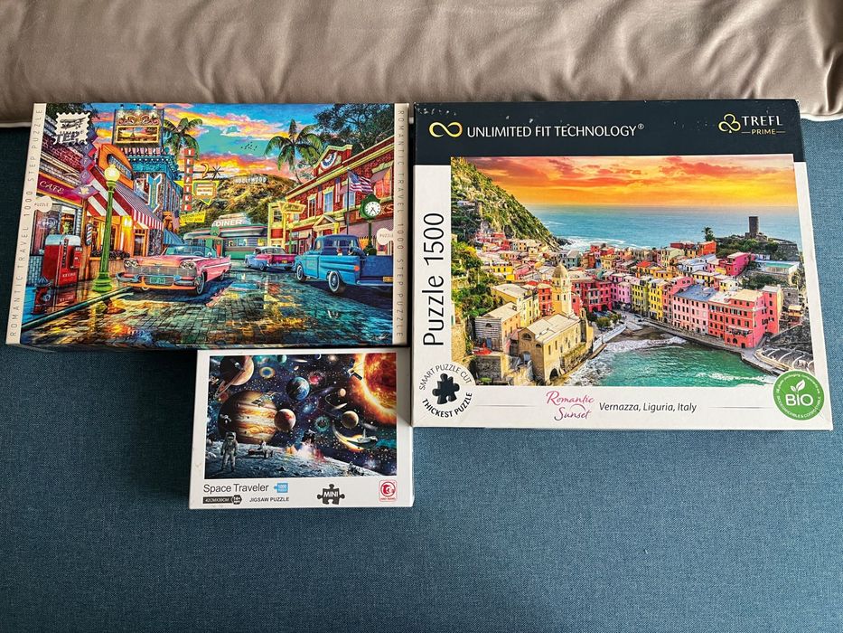 Пазлы три коробки