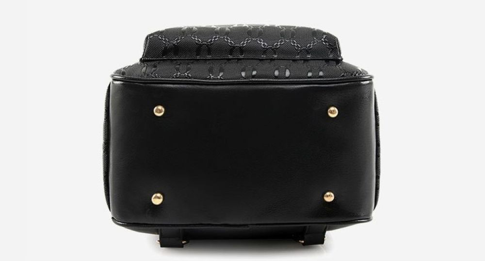 Комплект раница и 3 чантички / Цвят: Черен