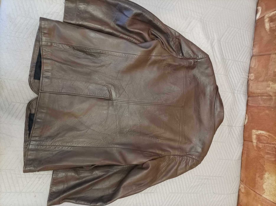 Кожено ретро яке, кафяво.