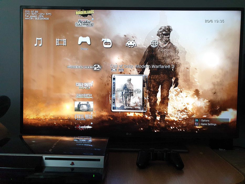 PS3 modat CFW 320 GB + 40 jocuri (GTA V, Red Dead, God of War, NFS)