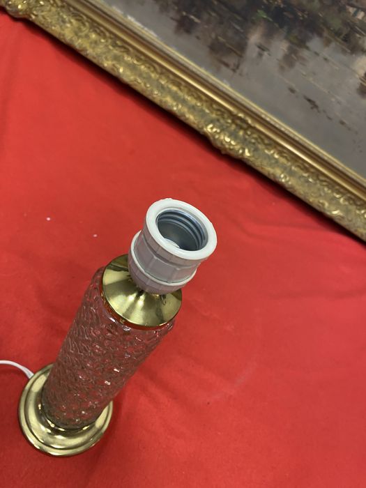 Френска лампа от кристал и месинг