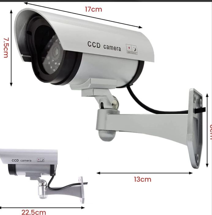 Set 4 camere supraveghere video false LED rosu incorporat
