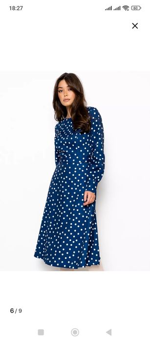 Платье в горошек -новое .размер 48-50